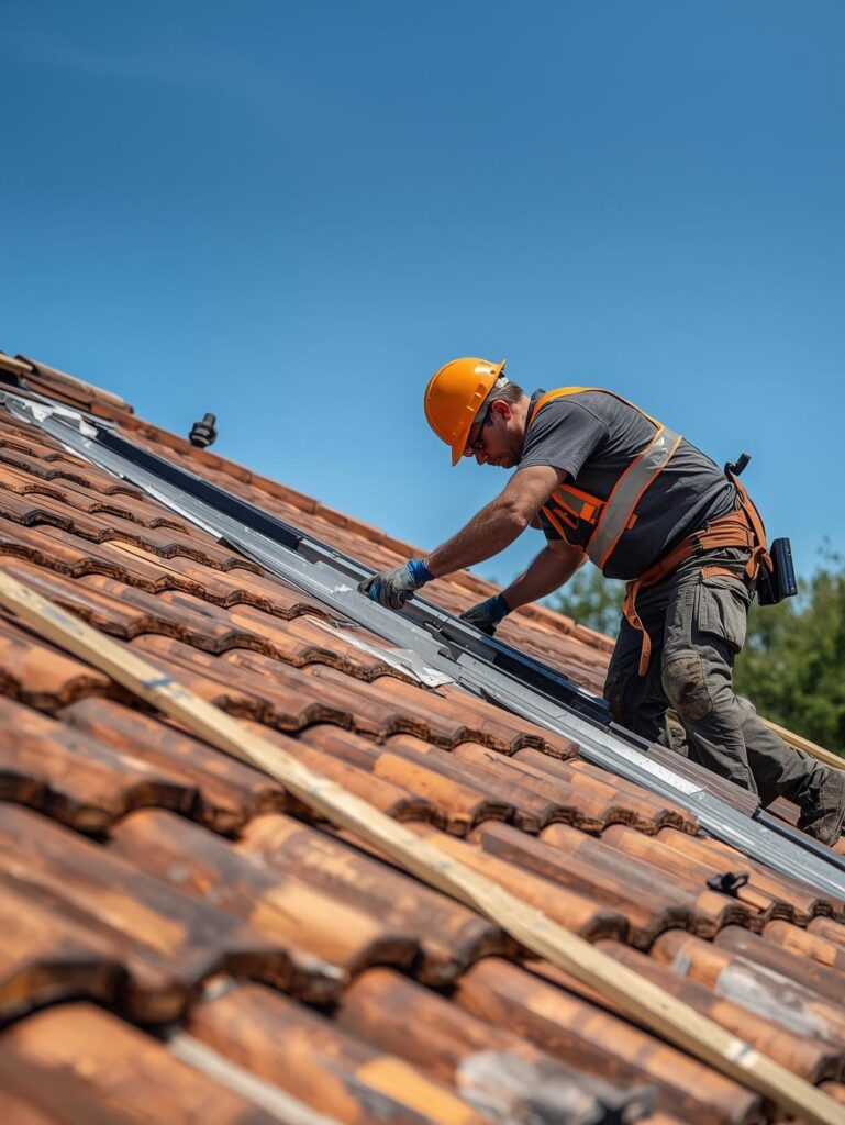 Deux charpentiers construisant une ossature bois neuve pour une maison, démontrant l'expertise en construction bois au Pays Basque.