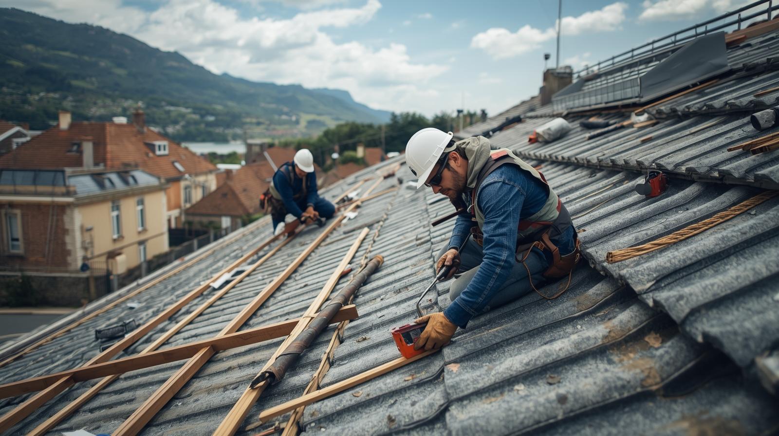 Toiture rénovée à Biarritz avec vue sur le littoral et la côte basque, réalisée par un couvreur professionnel